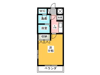 グレートピレニーズII(1K/1階)の間取り写真