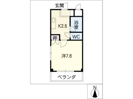 シェ・モア平針(1K/2階)の間取り写真