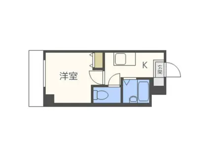 モアフィールド箱崎II(1K/9階)の間取り写真