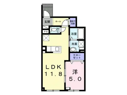 ＪＲ根室本線 富良野駅 徒歩30分 2階建 築1年(1LDK/1階)の間取り写真