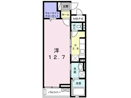 メゾン千代田(1K/2階)の間取り写真