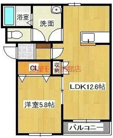 ラピスコートII(1LDK/3階)の間取り写真