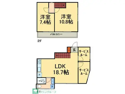 TERRACE KAMEI(2SLDK/1階)の間取り写真