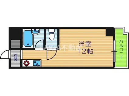 シティアーク天王寺(ワンルーム/3階)の間取り写真