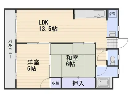 TIERRA芳泉(2LDK/5階)の間取り写真