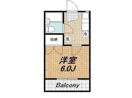 プラザ君津A(1K/1階)の間取り写真