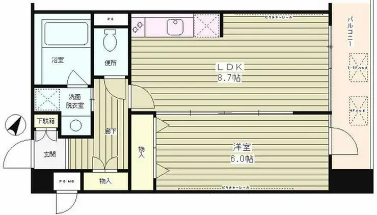 クロスフォート砧 2階階 間取り