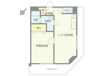 シャトレー深沢(1LDK/2階)の間取り写真