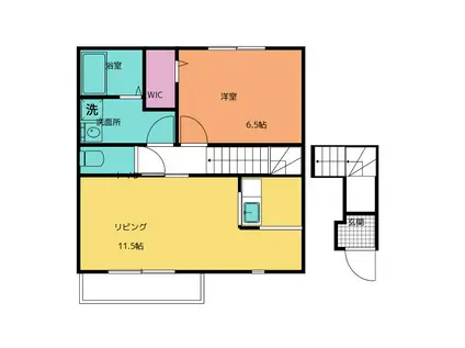 リヴェール天神(1LDK/1階)の間取り写真