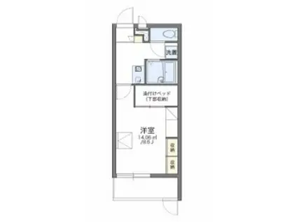 レオパレス伊島町2丁目(1K/1階)の間取り写真