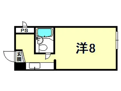 グレースメモリー甲子園(ワンルーム/3階)の間取り写真