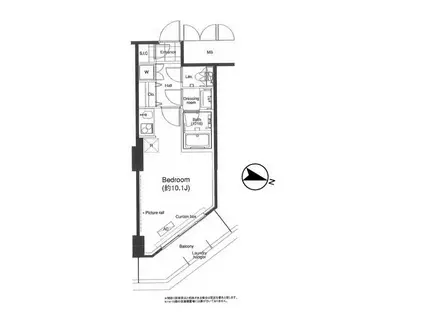 グランハイツ高田馬場(ワンルーム/10階)の間取り写真