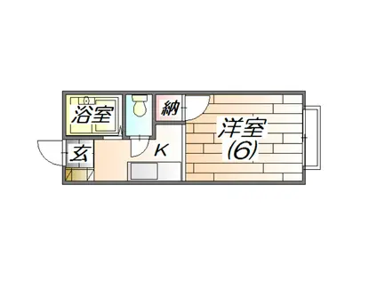 ルシエール三田3番館A棟(1K/1階)の間取り写真