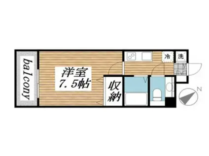 メゾン・ド・ヴィレ渋谷(1K/8階)の間取り写真