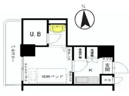 エグゼクティブ代官山(1K/9階)の間取り写真