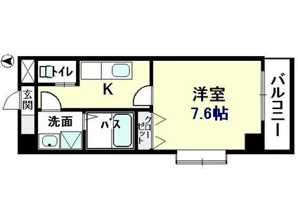 エーデルワイス本所(1K/7階)の間取り写真