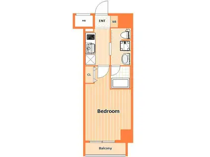 SHOKEN RESIDENCE横浜戸部(1K/9階)の間取り写真