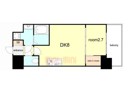 セレニテ神戸西エクラ(1LDK/4階)の間取り写真