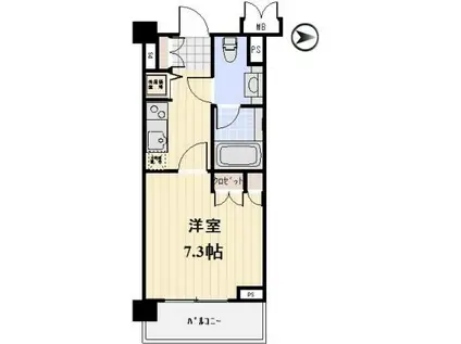 プロスペクト大森海岸(1K/3階)の間取り写真