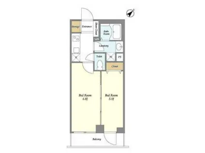 ミュプレ渋谷(1LDK/2階)の間取り写真