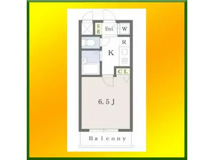 マピエス小平(1K/1階)の間取り写真