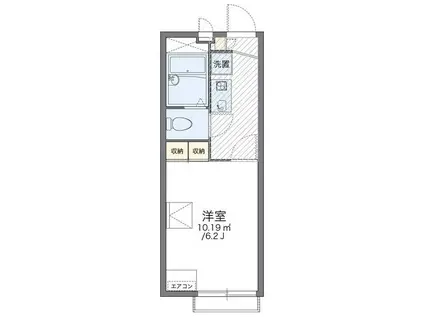 レオパレスコンフォート佐藤(1K/2階)の間取り写真