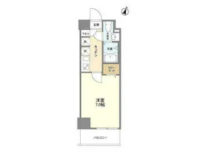 アルファコート西川口26(1K/1階)の間取り写真