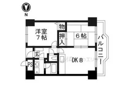 ロアジール西口(2LDK/2階)の間取り写真