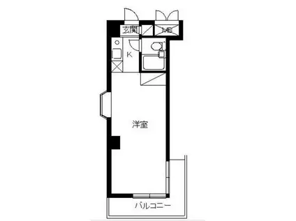 スカイコート新丸子(ワンルーム/1階)の間取り写真