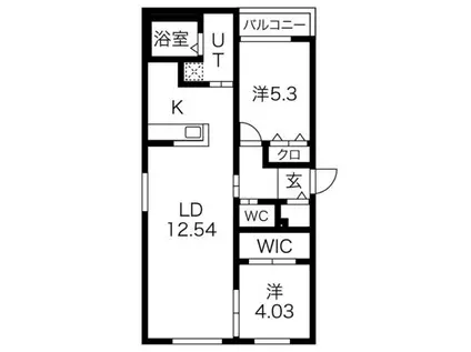 RESIDENCE SHINMEI 平岸(2LDK/2階)の間取り写真