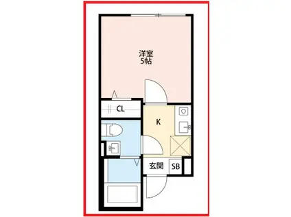 ティーエー北区上中里3丁目A棟(1K/2階)の間取り写真