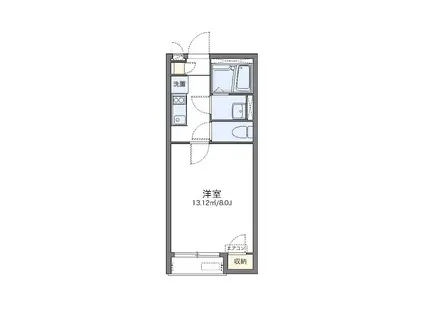 レオネクストライフ高坂(1K/2階)の間取り写真