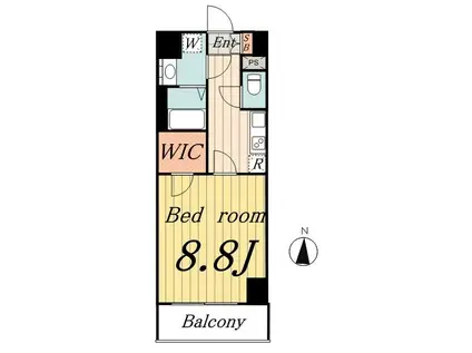 フォンターナ入谷(1K/5階)の間取り写真