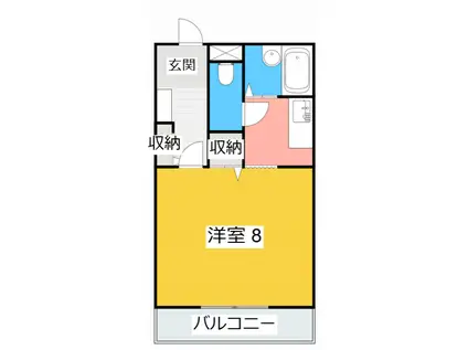 SUNNY PLACE(1K/1階)の間取り写真