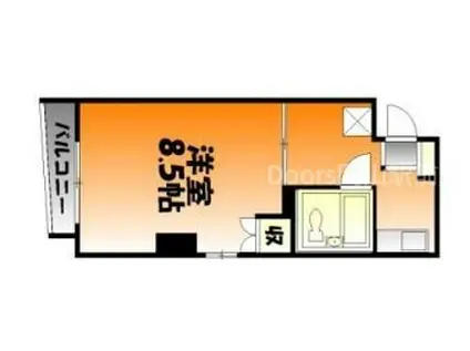 CRASSO桑田町(1K/6階)の間取り写真