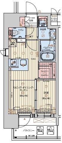 レオンヴァリエ長堀通(1LDK/5階)の間取り写真