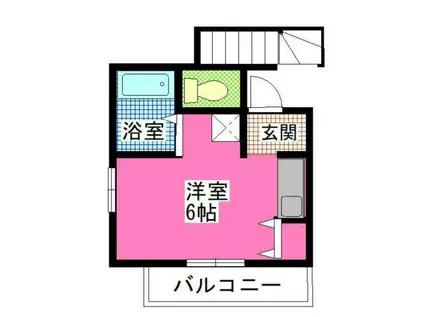 フォーシーズンズハイツ(ワンルーム/2階)の間取り写真