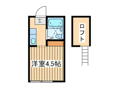 ミッキーハウス津田山(ワンルーム/1階)の間取り写真
