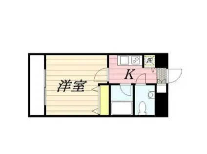 メゾン・ド・ヴィレ駒形(1K/2階)の間取り写真