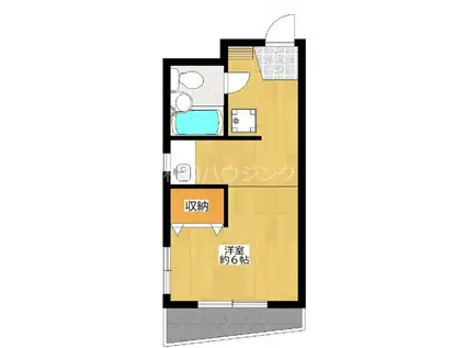 パールハイツ前島(ワンルーム/3階)の間取り写真