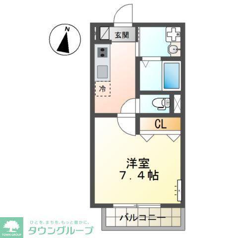 コイトハイツ(1K/3階)の間取り写真