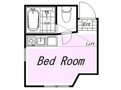 ユナイト日吉テオドリック(ワンルーム/2階)の間取り写真