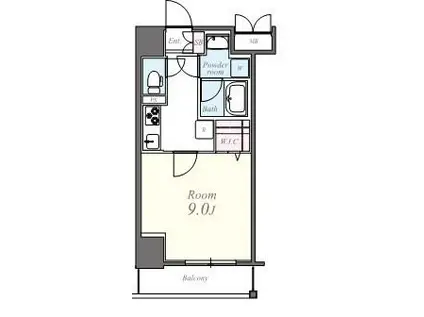 コンパル汐留(1K/5階)の間取り写真