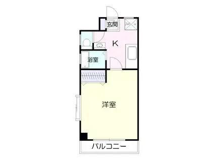 セラセーヌ(1K/3階)の間取り写真