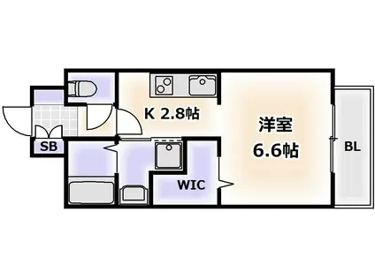 VILLA LUCE(ワンルーム/1階)の間取り写真