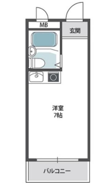 ビレッジ西野(ワンルーム/1階)の間取り写真