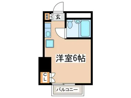 メゾンドリック(ワンルーム/2階)の間取り写真
