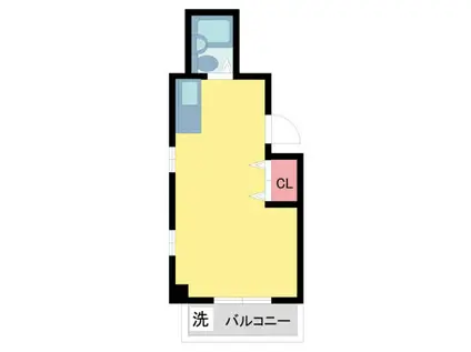 ブルックハイム甲子園(ワンルーム/3階)の間取り写真