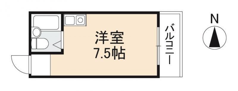 NSビル(ワンルーム/2階)の間取り写真