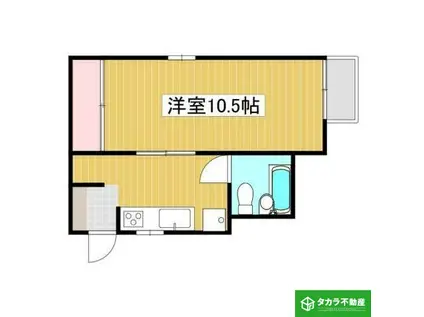 ウイング寿(1K/4階)の間取り写真